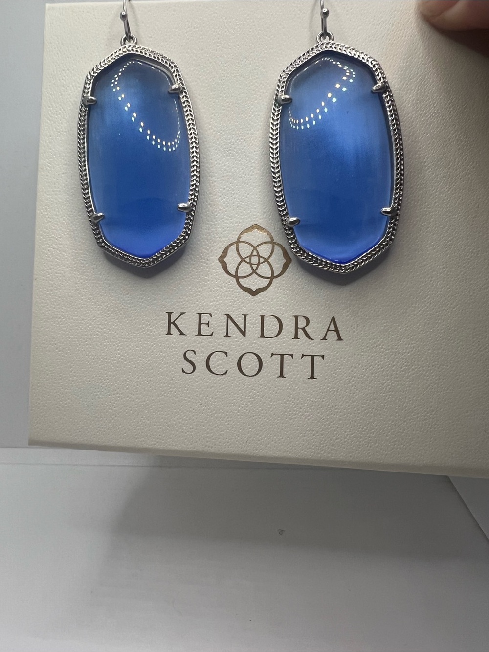 Kendra Scott Blue (Ceil) Glass Drop Earrings Large